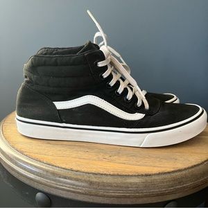 Vans Black and White High-Top Sneakers